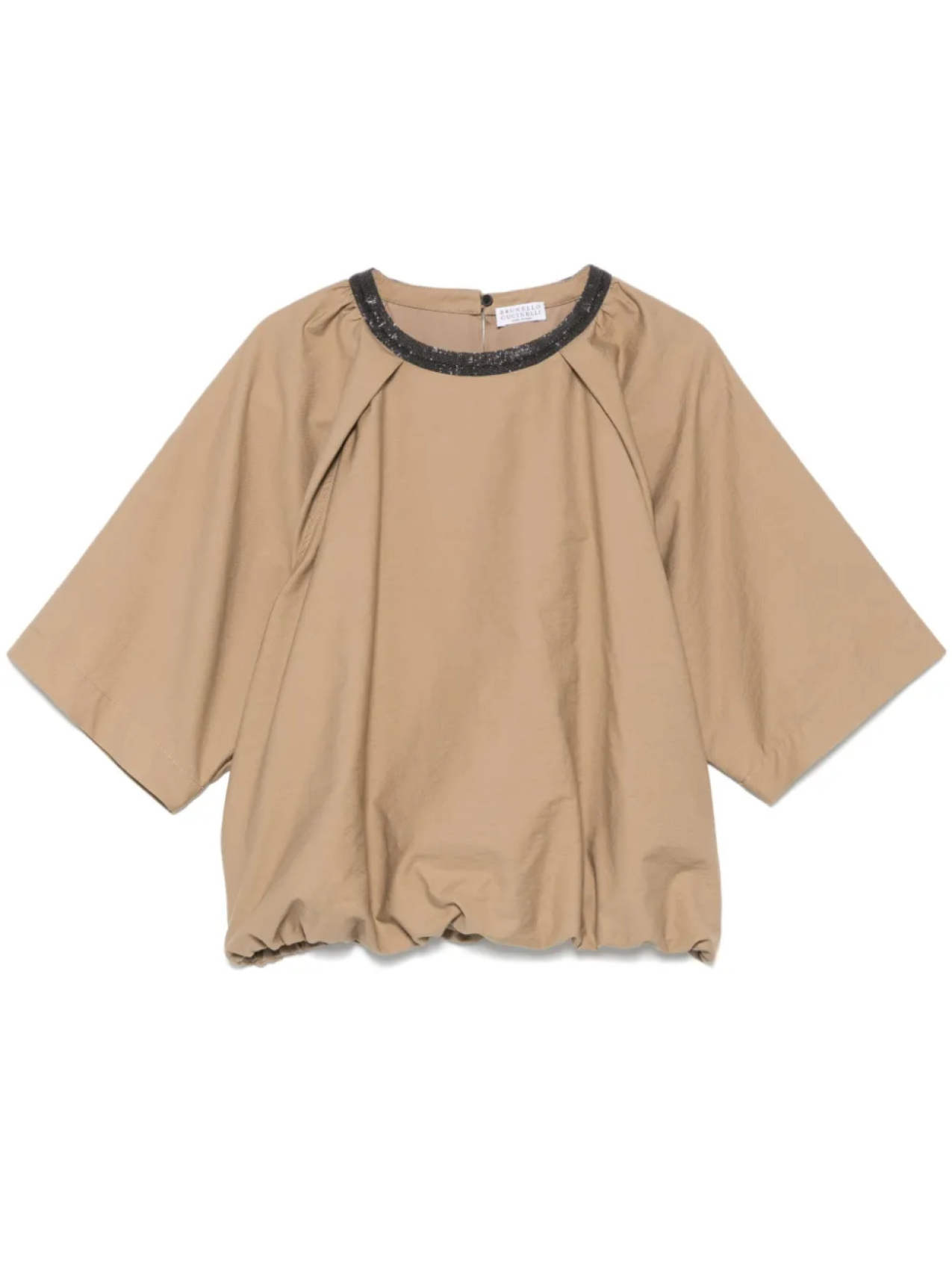 

Brunello Cucinelli блузка с декором Monili, нейтральный