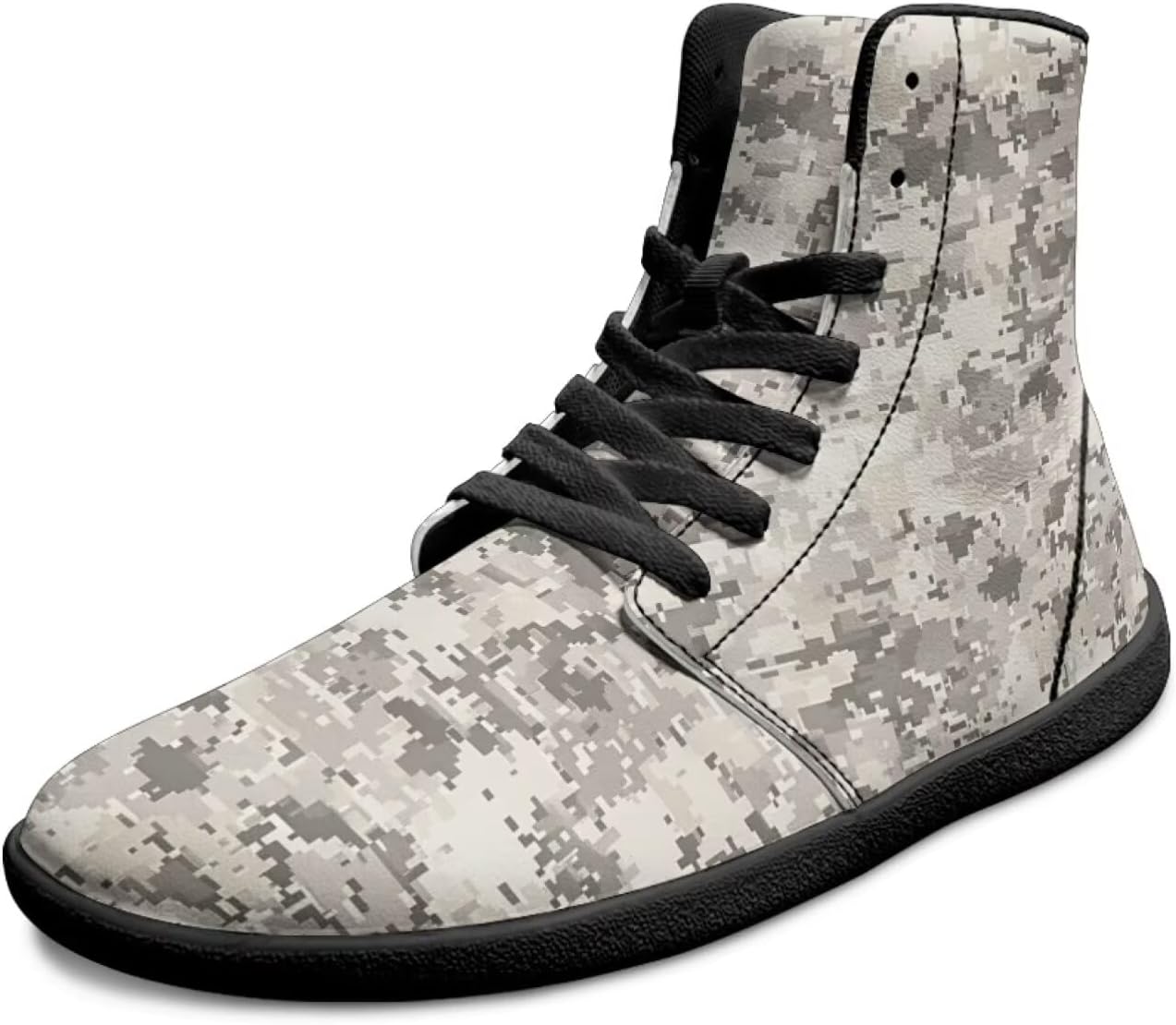 

Мужские высокие кроссовки Barefoot с широкой коробкой для пальцев, подошвой с нулевым уклоном, противоскользящие, для походов и бега, ботинки до щиколотки Xixirimido, серый