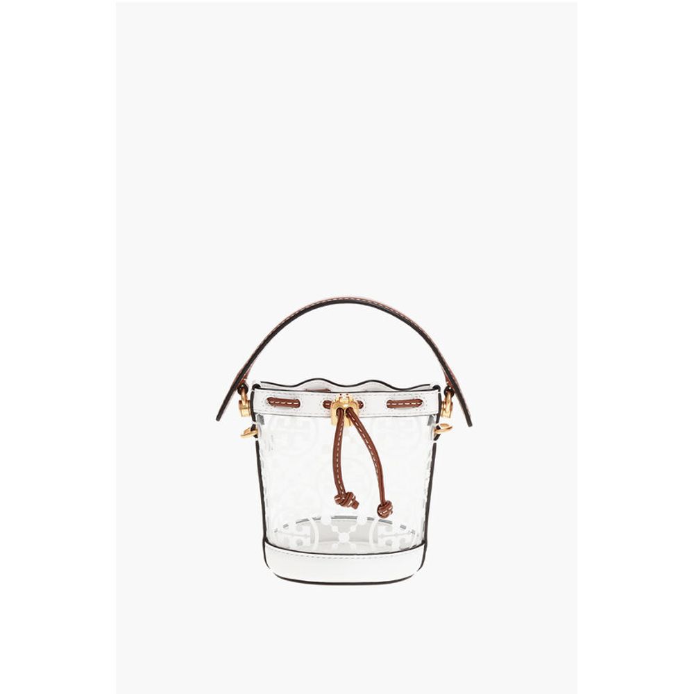 

Мини-сумка-ведро из ПВХ с монограммой, прозрачная Tory Burch, White