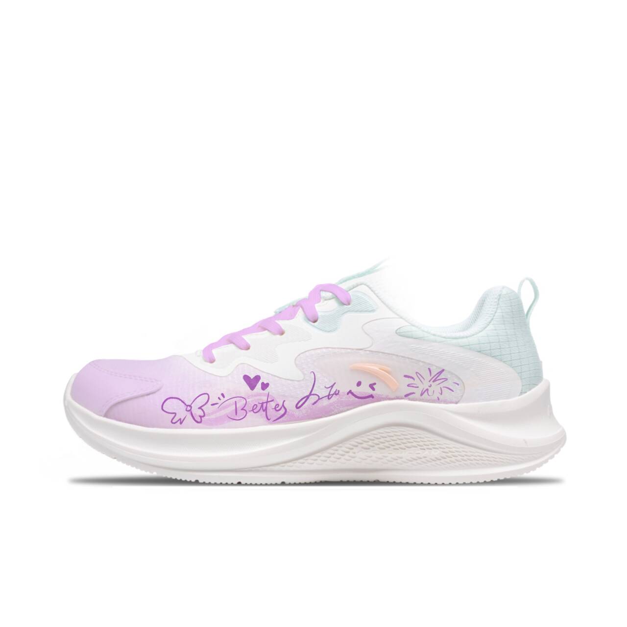 

ANTA Женские белые кроссовки Low top Casual Sprint Running, устойчивые к скольжению, износостойкие, легкие