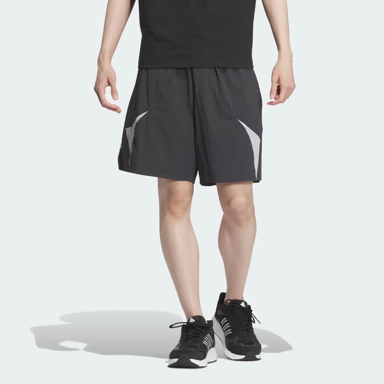 Adidas Шорты мужские Casual Carbon Black/Light Gray — фото 4