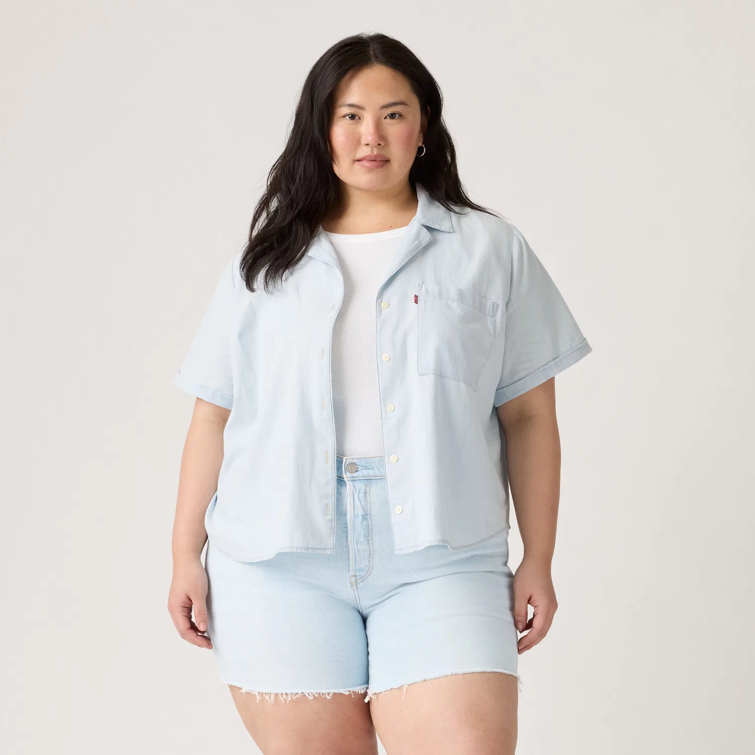 Рубашка Bennie Camp (большой размер) Levi's, Light Wash — фото 3