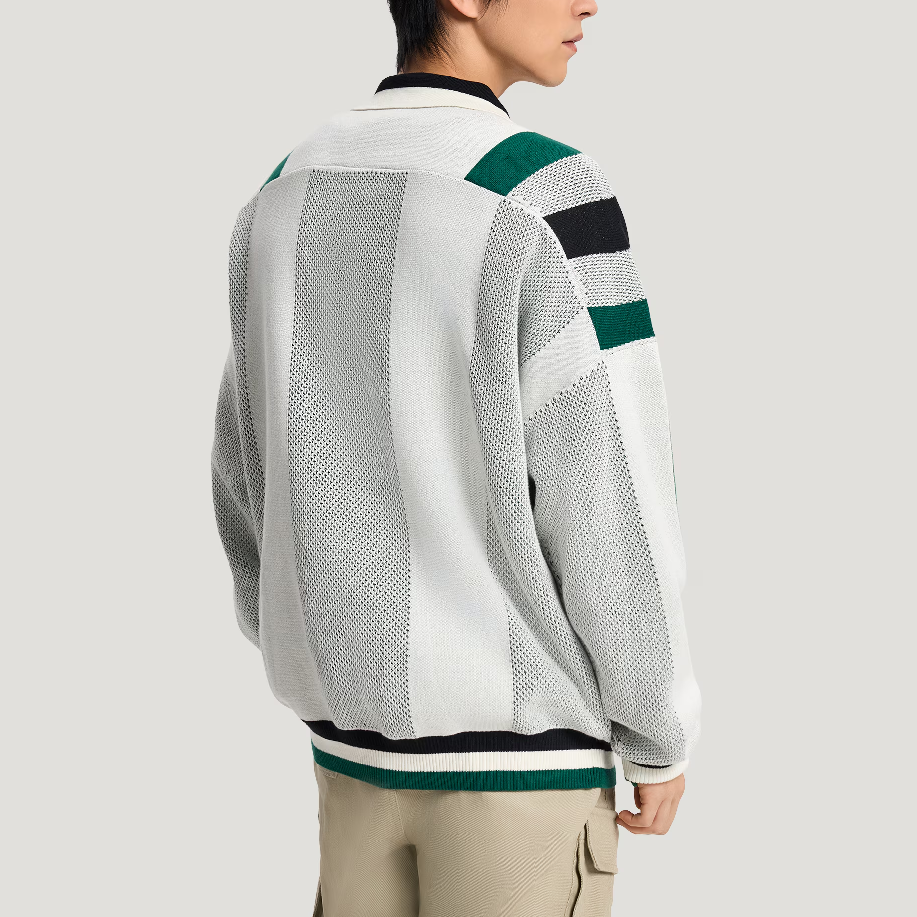 Свитшот SANTIAGO вязаный мужской Adidas Originals, jade белый — фото 4