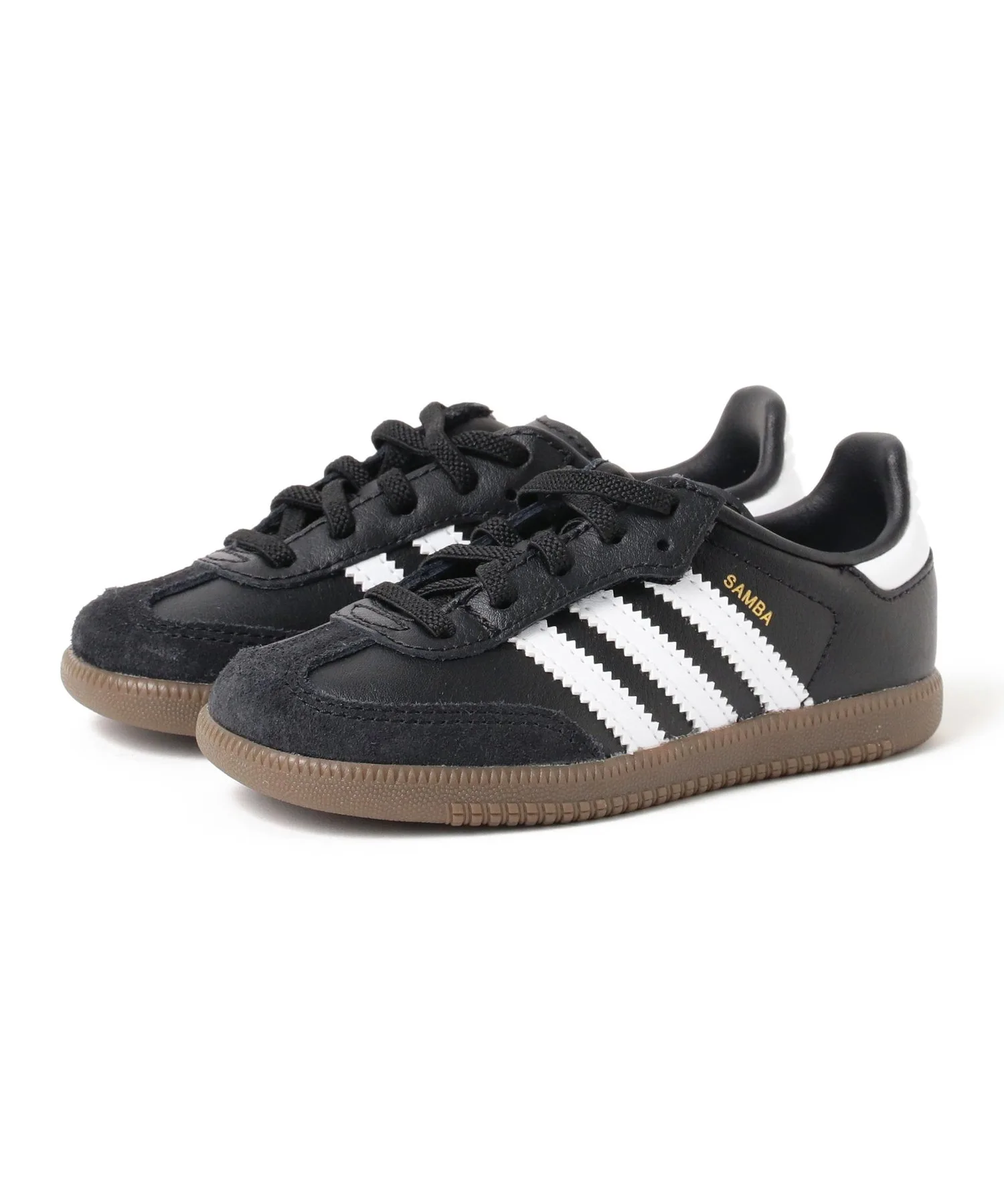 Детские кроссовки с эластичными шнурками Samba OG Comfort Closure adidas чёрные