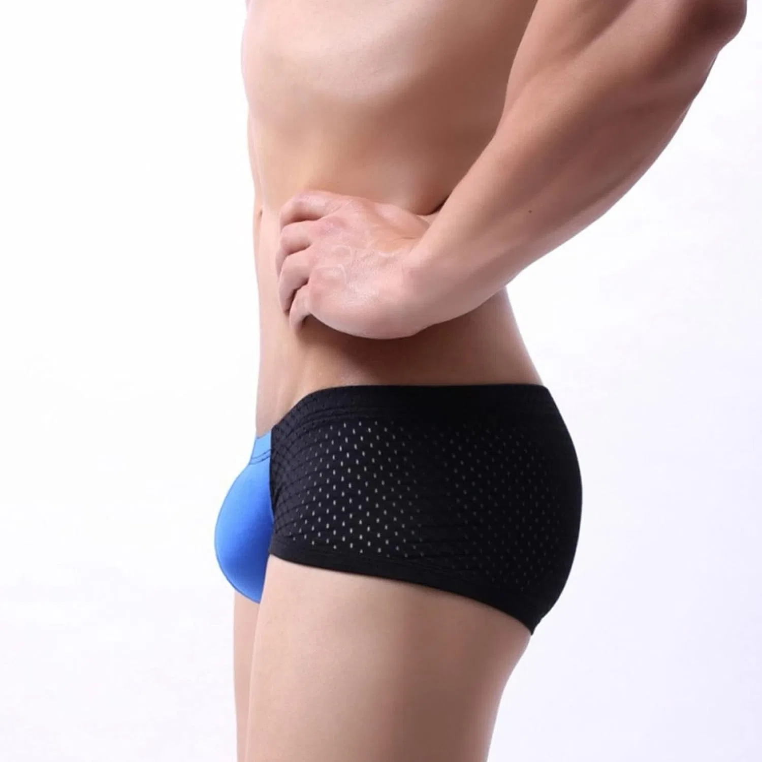 Боксеры дышащие, Men'S Mesh Triangle Underwear, синие — фото 3