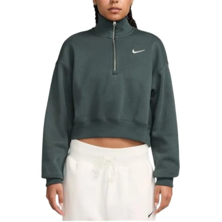Свитшот женский зеленый с горлом Nike, Green — фото 3