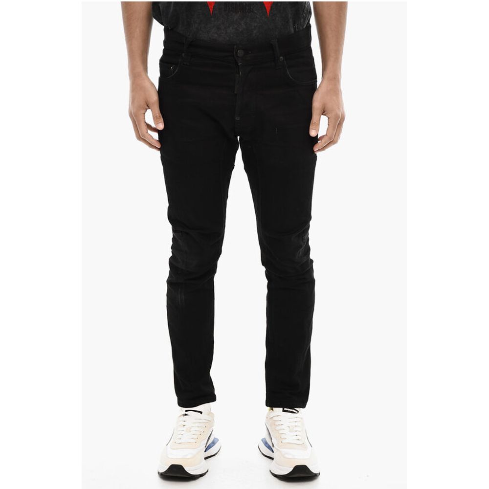 

Черные хлопковые джинсы Деним Dsquared2, Black