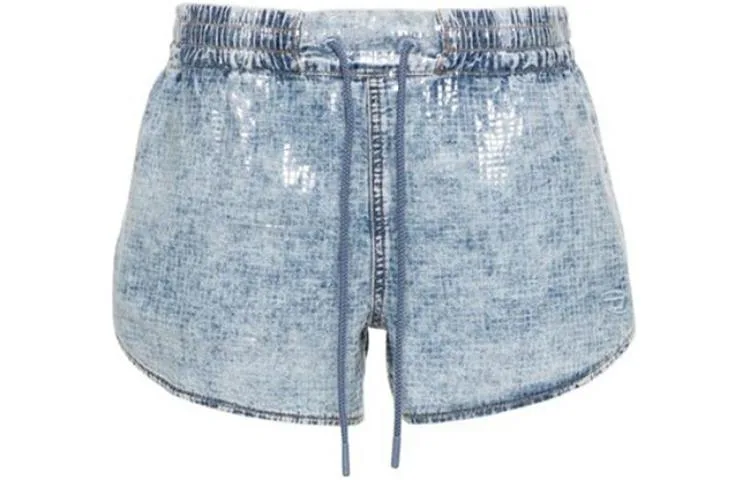Джинсовые шорты на шнурке sunny DIESEL, Sky Blue — фото 3