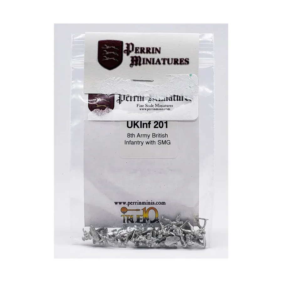 

Британская пехота с пистолетами-пулеметами 8-й армии, WWII Miniatures - UK & Commonwealth (10mm) (Perrin Miniatures)