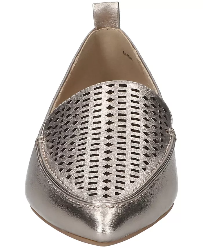Женские балетки Alessi Perf с острым носком Bella Vita, серебряный — фото 3