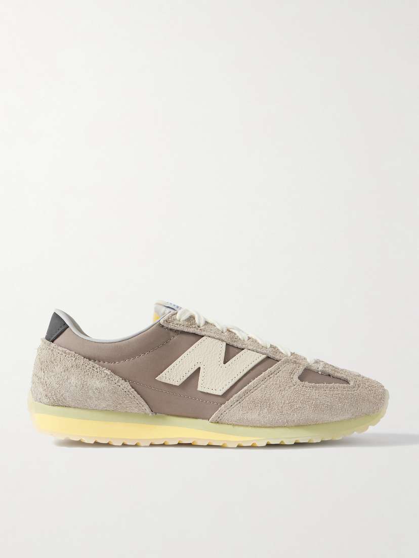 471 парусиновые кеды с отделкой из замши и кожи New Balance, бежевый