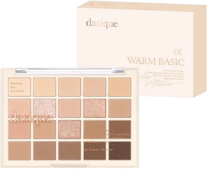Палетка теней для век Dasique Mood Shadow Palette 20 цветов #01 Warm Basic