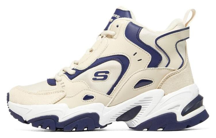 

Кроссовки Stamina V2 Chunky женские средней высоты бежево-синие Skechers, Синий, Кроссовки Stamina V2 Chunky женские средней высоты бежево-синие Skechers