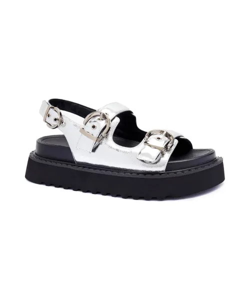 Сандалии из кожи Kate 03 Pinko, серый