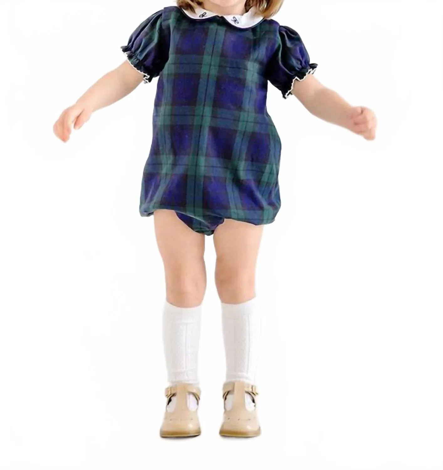 The Beaufort Bonnet Company Детский комбинезон Bedford Bubble Romper в цвете Berwick Black Watch