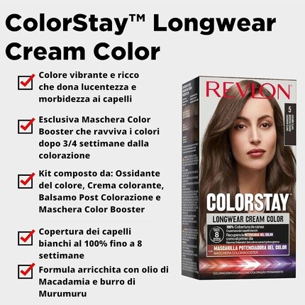 Revlon ColorStay Longwear Крем-краска для волос 4 Средне-коричневый 165мл — фото 2