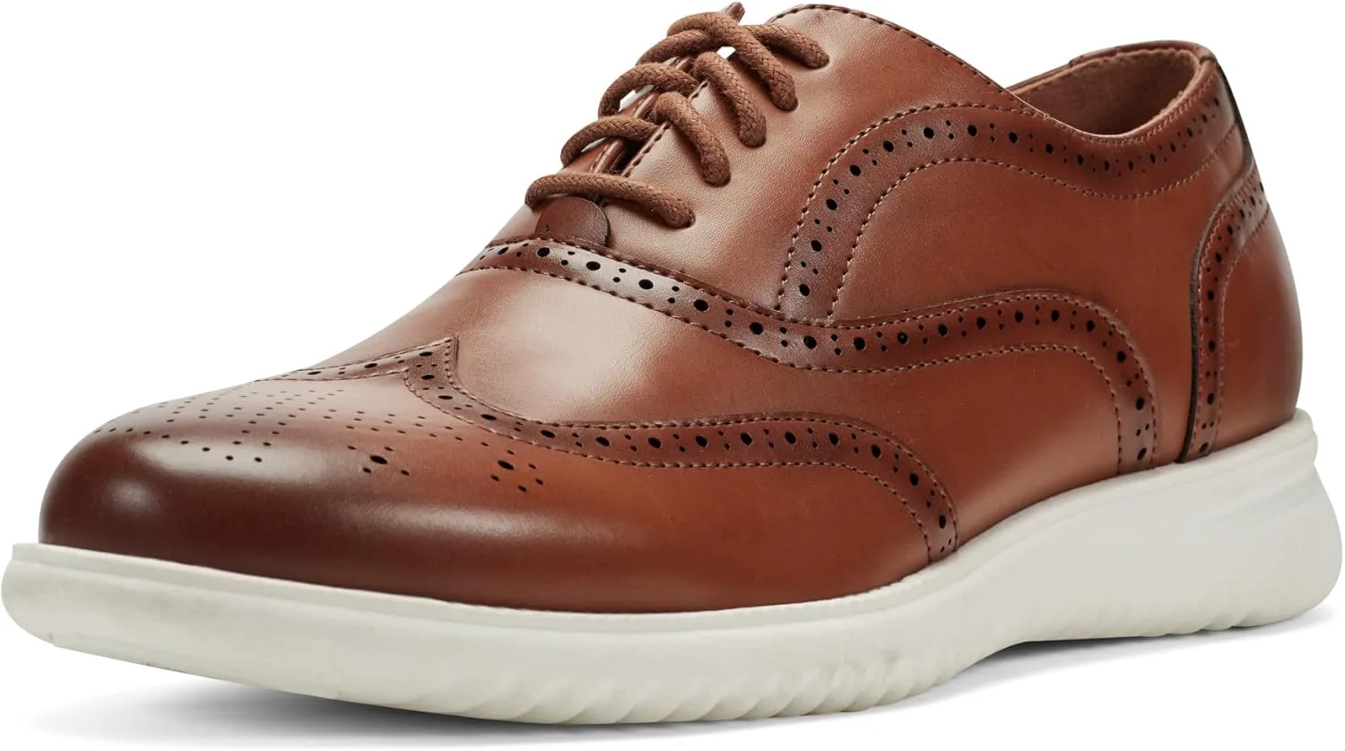 Мужские оксфорды Kenneth Cole Reaction Nio Wing с шнуровкой, коричневый — фото 2