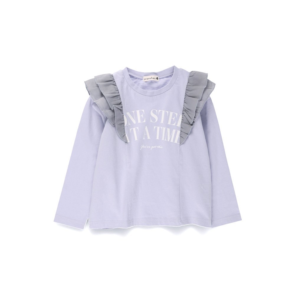 Футболка с длинными рукавами и оборками на плечах Branshes, Lavender — фото 2