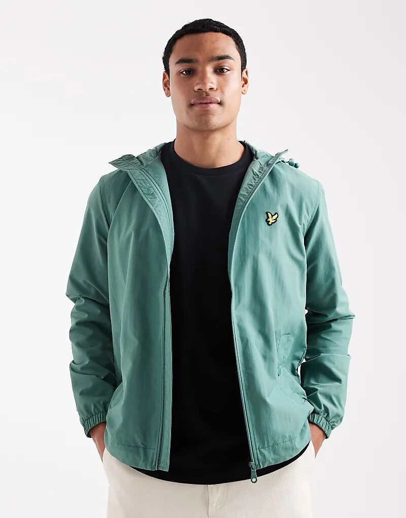 

Куртка Lyle & Scott с капюшоном на молнии цвета агавы