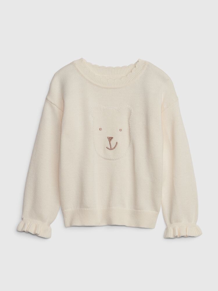 

Свитер с рюшами Gap, бежевый
