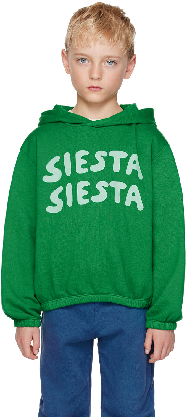 

Детская зеленая толстовка с капюшоном «Siesta» TINYCOTTONS