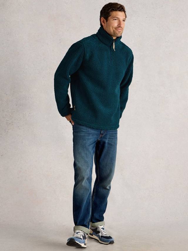 

Борг полу-зип свитер White Stuff, Mid Teal