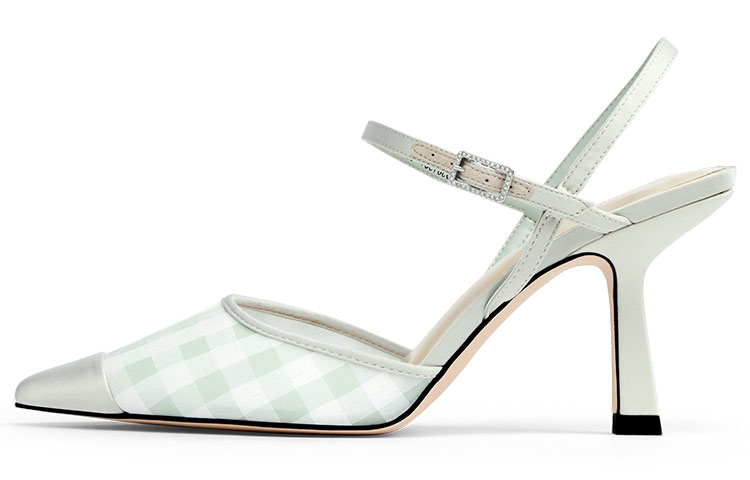 Туфли на высоком каблуке женские светло-зеленые Charles&Keith