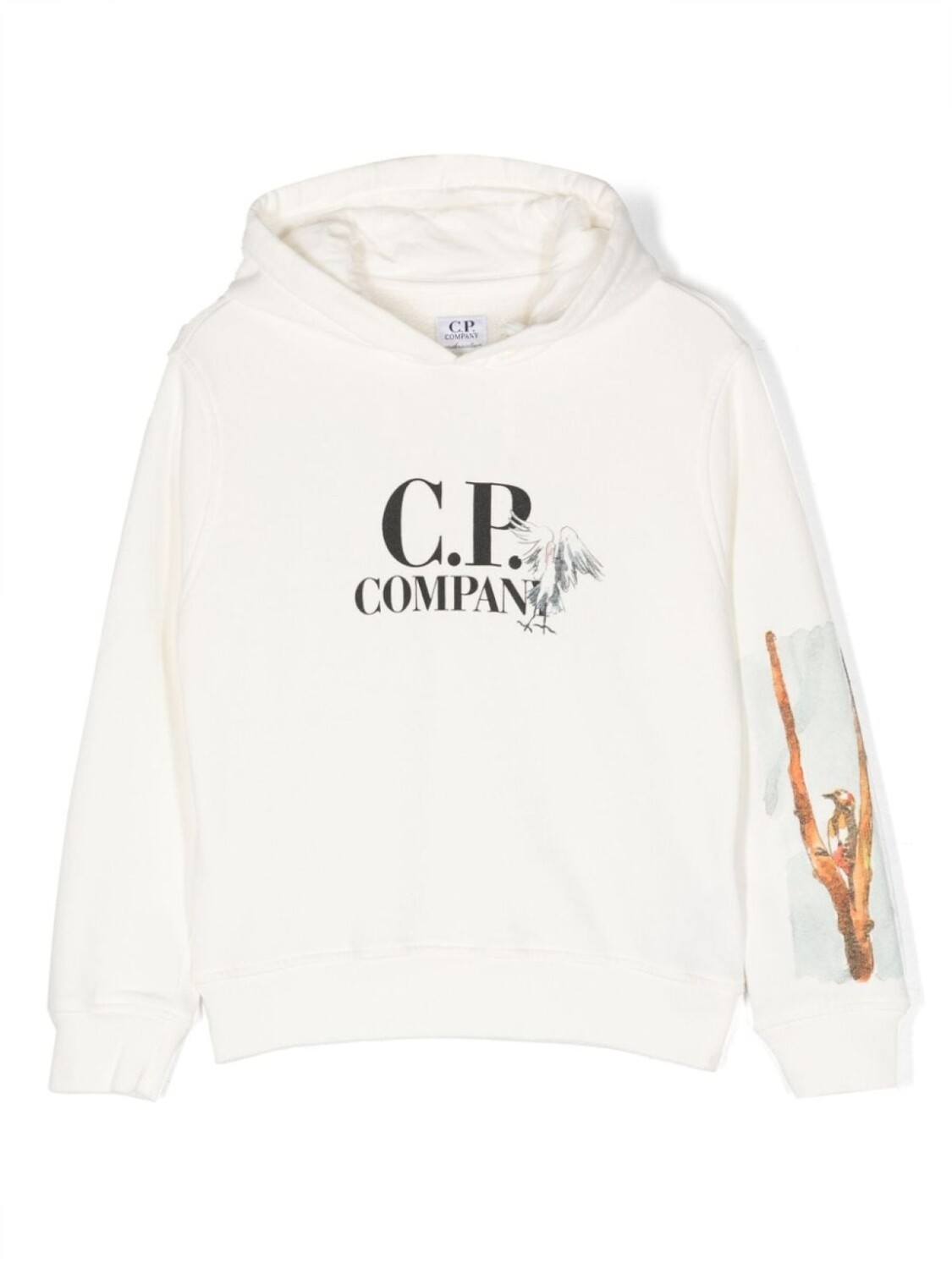 

C.P. Company Kids худи с логотипом, белый