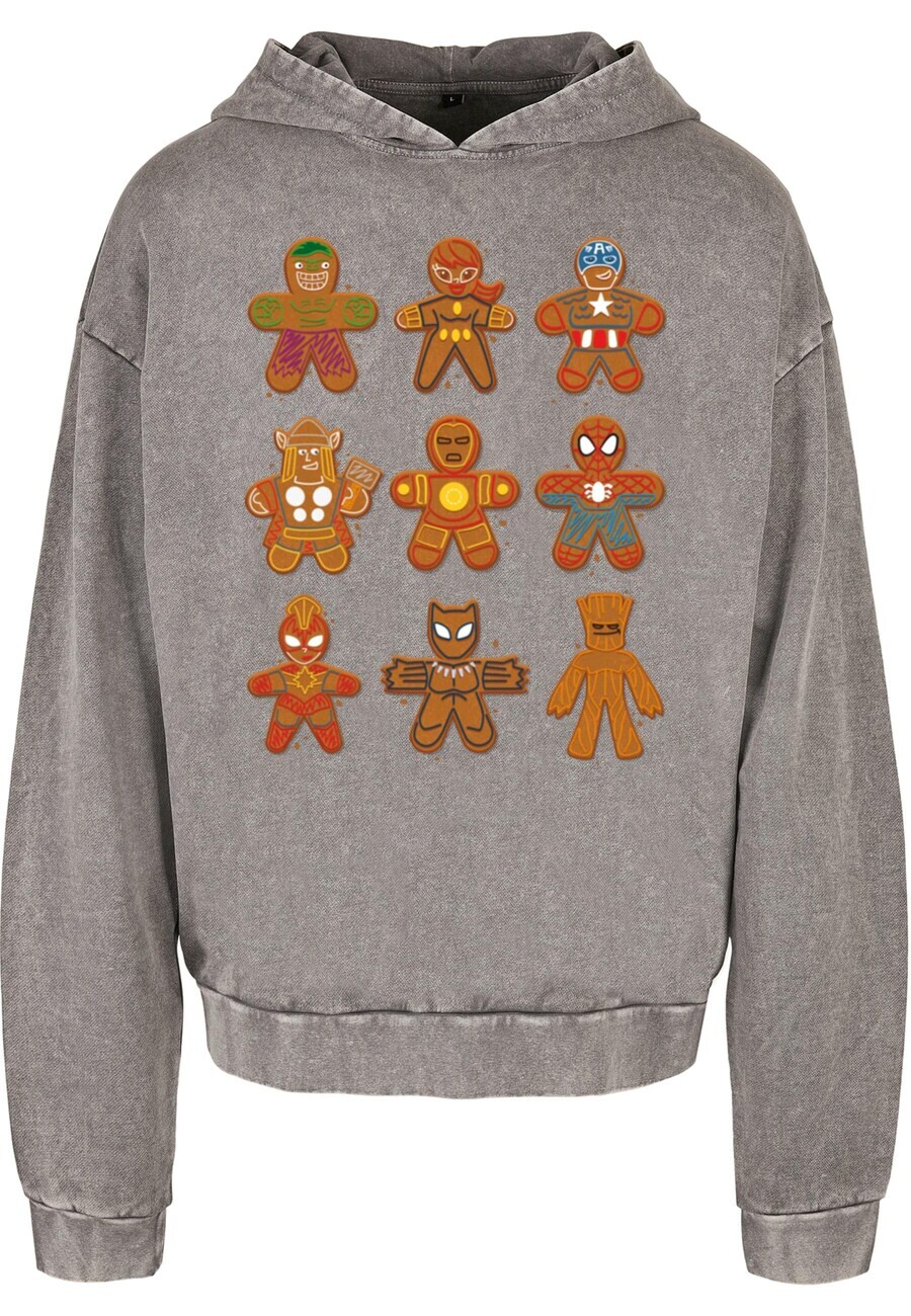 

Толстовка с капюшоном ABSOLUTE CULT Sweatshirt Marvel Universe - Christmas Gingerbread Avengers, графитовый