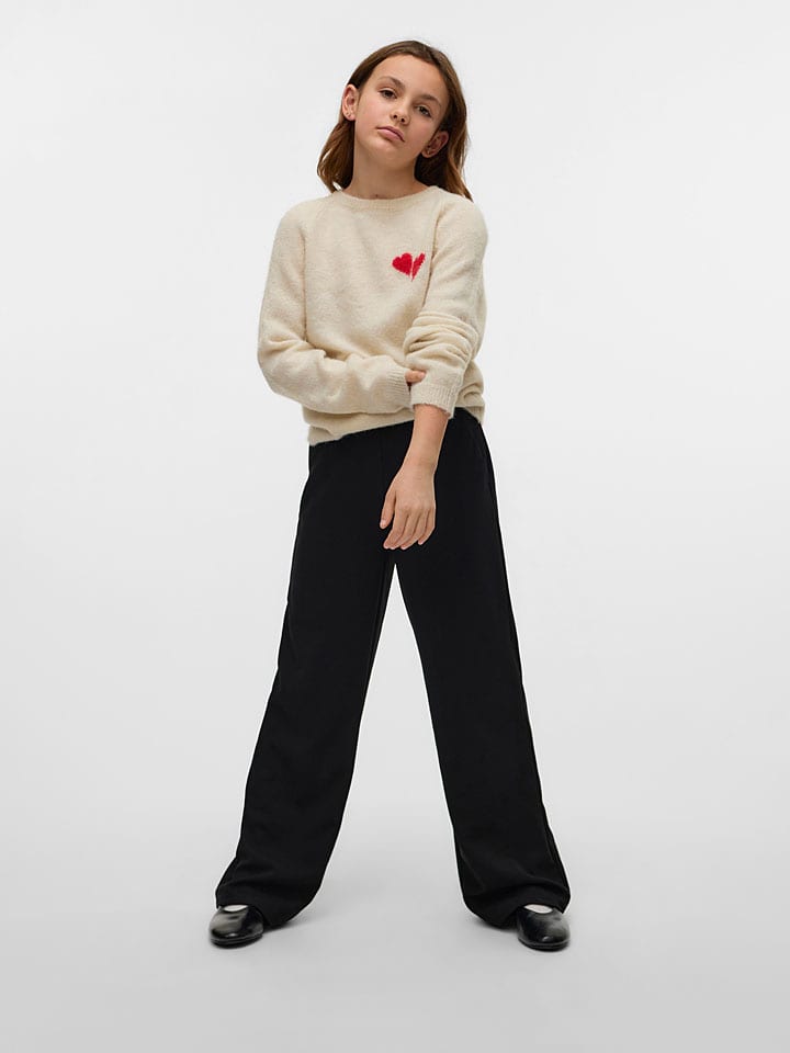 Vero Moda Girl Свитер "Bam" кремово-красного цвета — фото 3