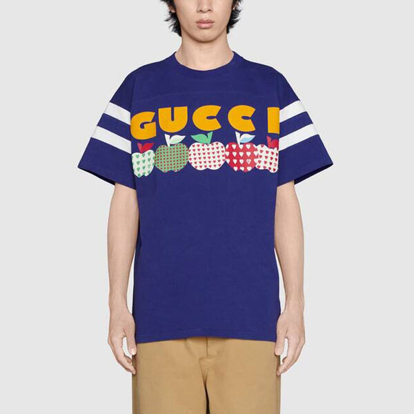 Футболка Gucci Les Pommes Apple Tee, фиолетовый