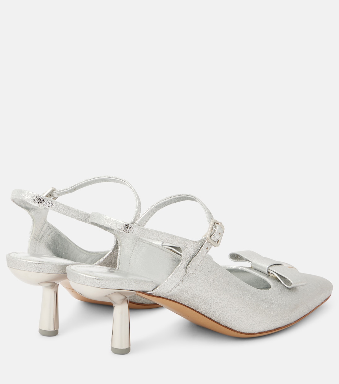 Кожаные туфли-лодочки Ophelia 55 с открытой пяткой Ferragamo, Brillux — фото 3