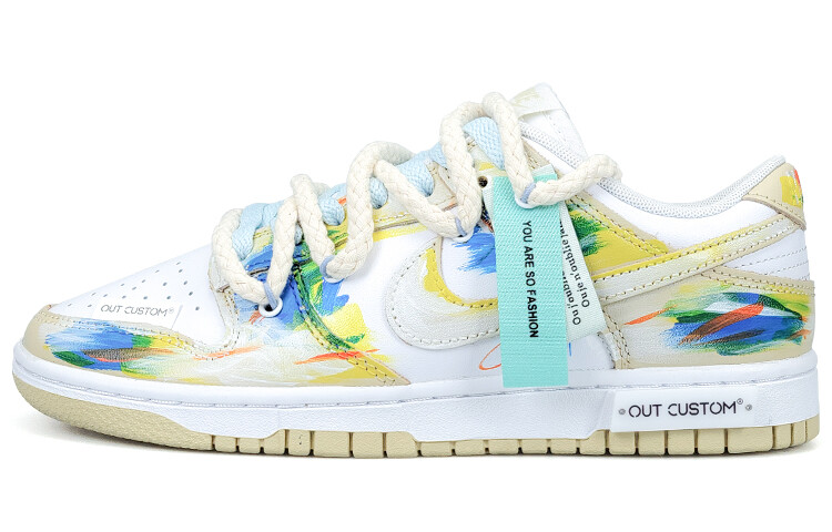 

Кроссовки Nike Dunk Skateboard Shoes Men Low-Top Rice/white/blue/yellow/orange