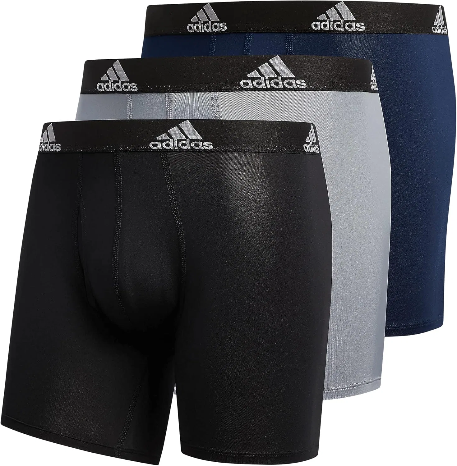 Боксеры 3шт Adidas Black/Grey/Collegiate Navy/Performance