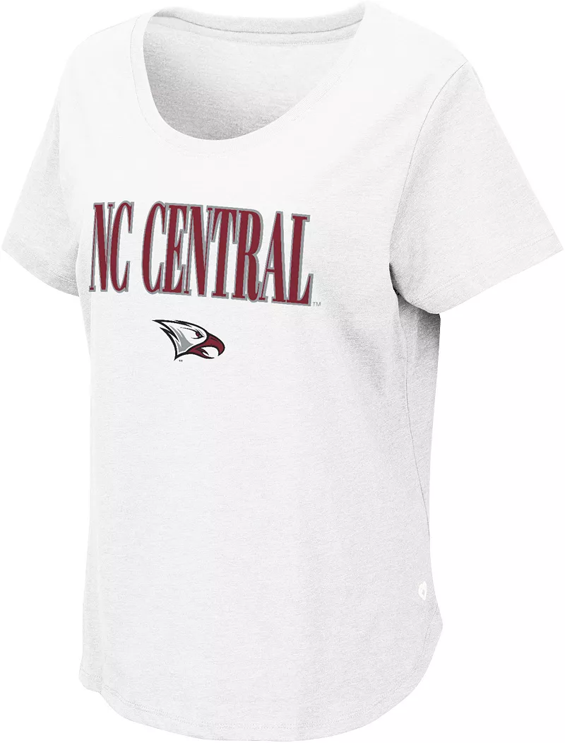 

Женская белая футболка Colosseum North Carolina Central Eagles