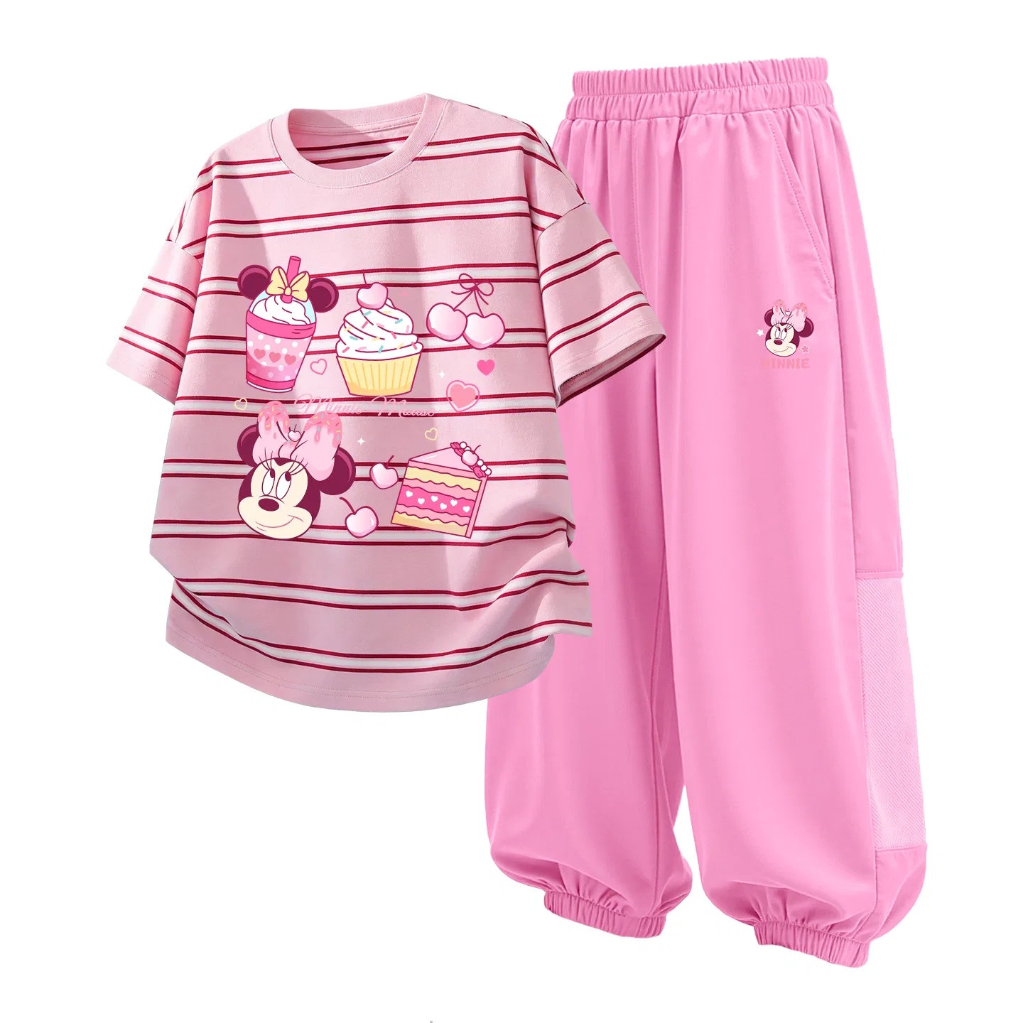 Детский спортивный костюм Casual Sportswear 2 Piece Set Disney, Di Sweet Bunny Pink Brown+Di Sweet Bunny K Strawberry Pink