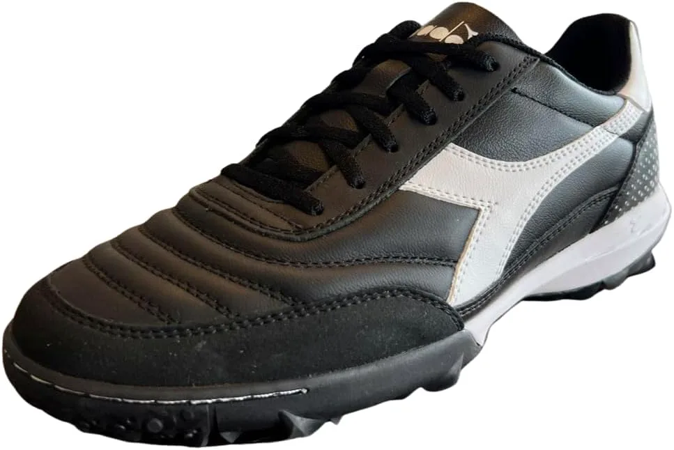 Футбольные бутсы Diadora Calcetto LT для игры на искусственном газоне - натуральная кожа, улучшенная амортизация, резина с повышенной износостойкостью, искусственный газон, оптимальное сцепление и стабильность, черно-белый — фото 2