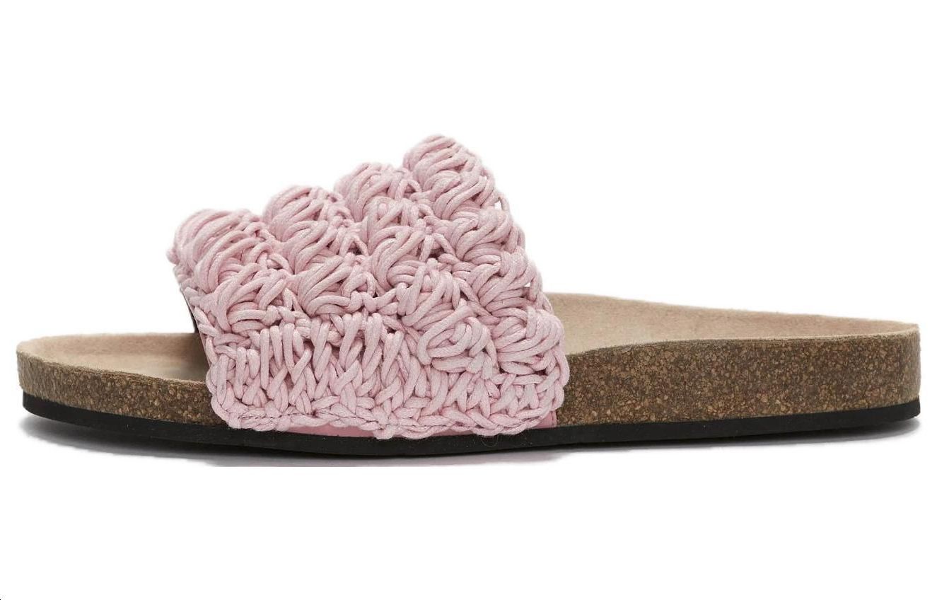 Женские кожаные шлепанцы Popcorn JW Anderson, Pink