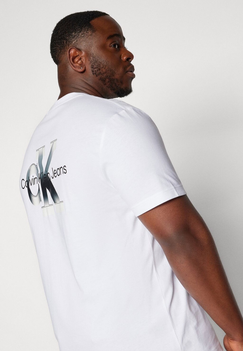 

Футболка с набивным рисунком Plus Euphoric Monologo Tee Calvin Klein, ярко-белая