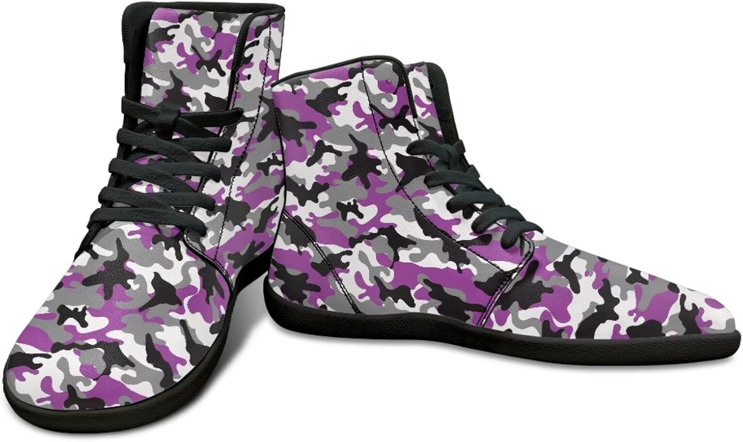 

Мужские высокие кроссовки с камуфляжным дизайном для путешествий, без перепада высоты, с противоскользящей резиновой подошвой Watdotory, Camo Print