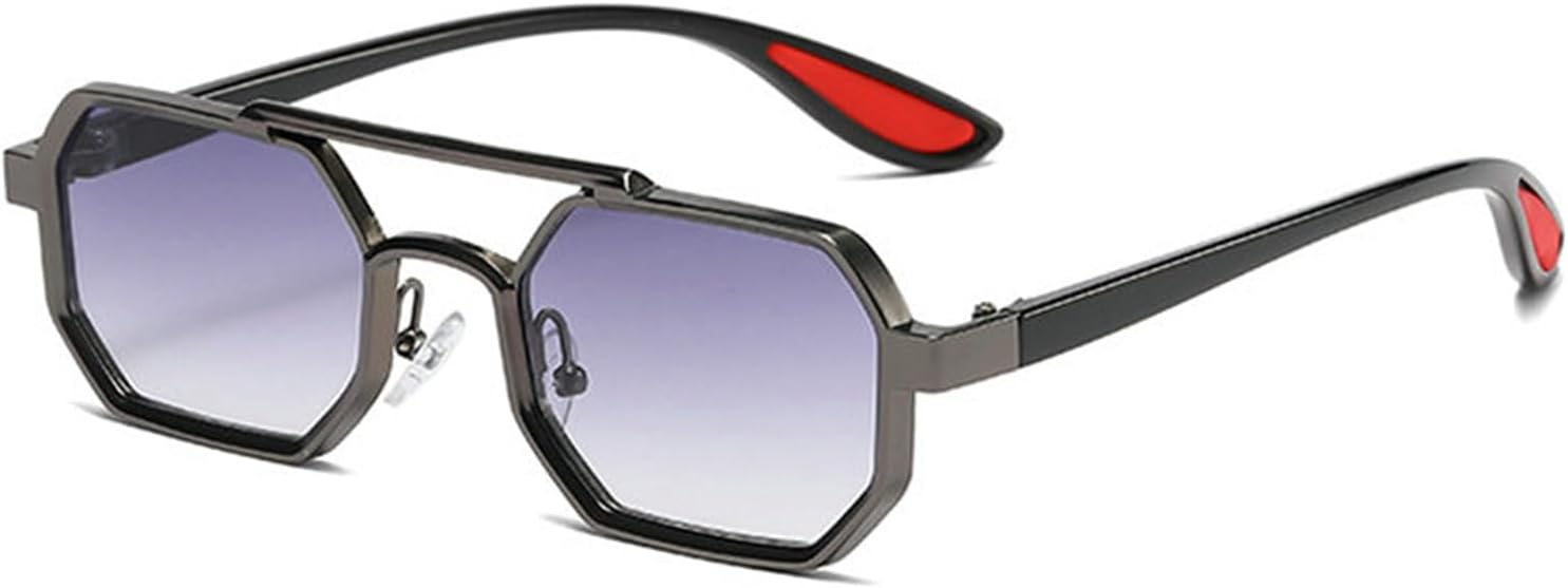 

Винтажные квадратные солнцезащитные очки-пилот в стиле 70-х годов, женские и мужские, с двойной перемычкой, металлические панк-очки, многоугольные солнцезащитные очки helena, C4