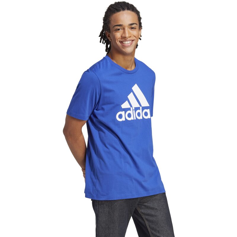 Футболка первой необходимости, одинарный джерси, большой логотип Adidas, цвет selubl — фото 4