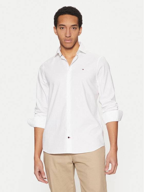 

Рубашка облегающего кроя MW0MW37597 Tommy Hilfiger, белый