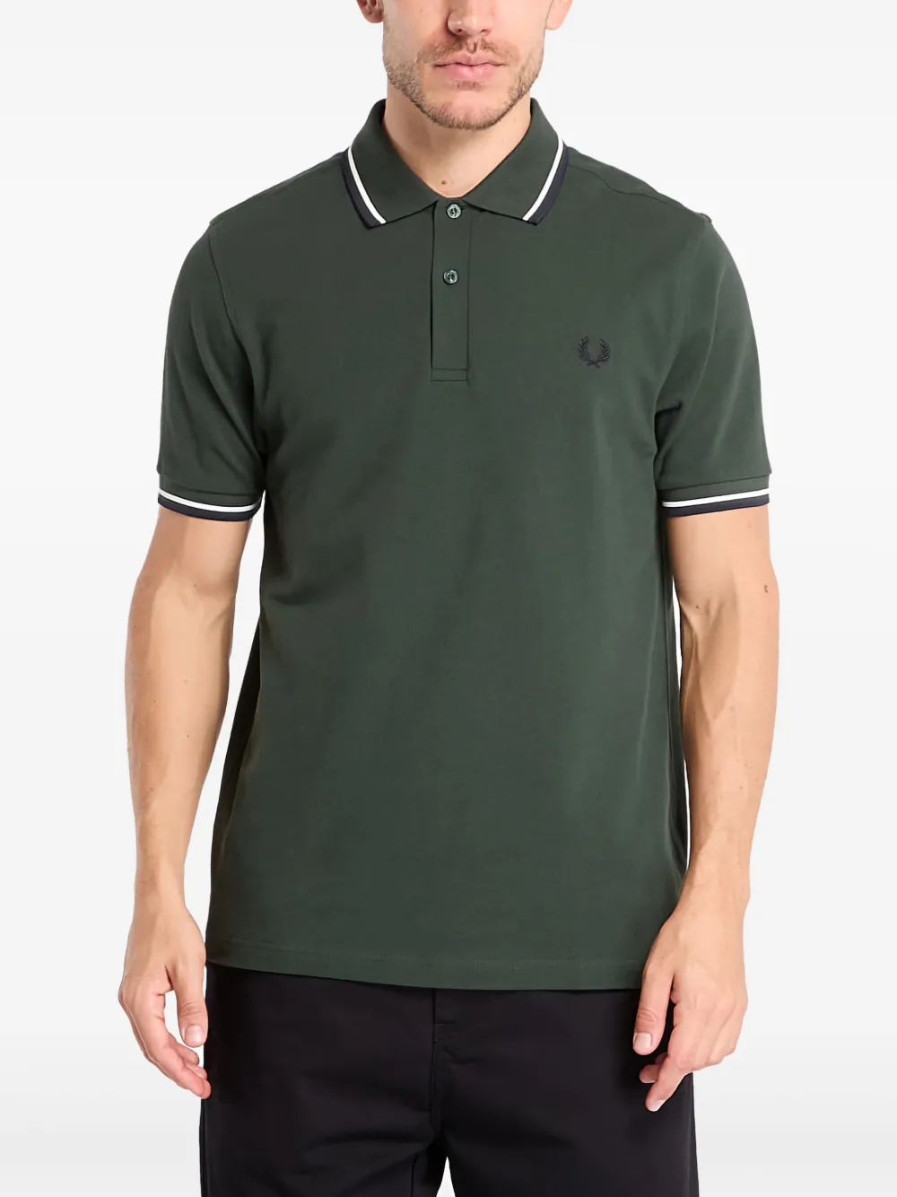 

Рубашка поло с двойным воротником Fred Perry, зеленый