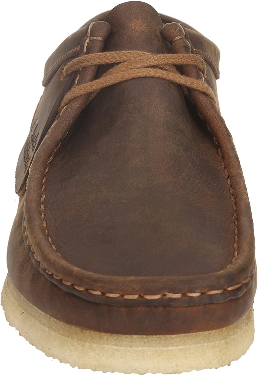 Мужские кроссовки Clarks Originals Wallabee - Beeswax (коричневые) — фото 4