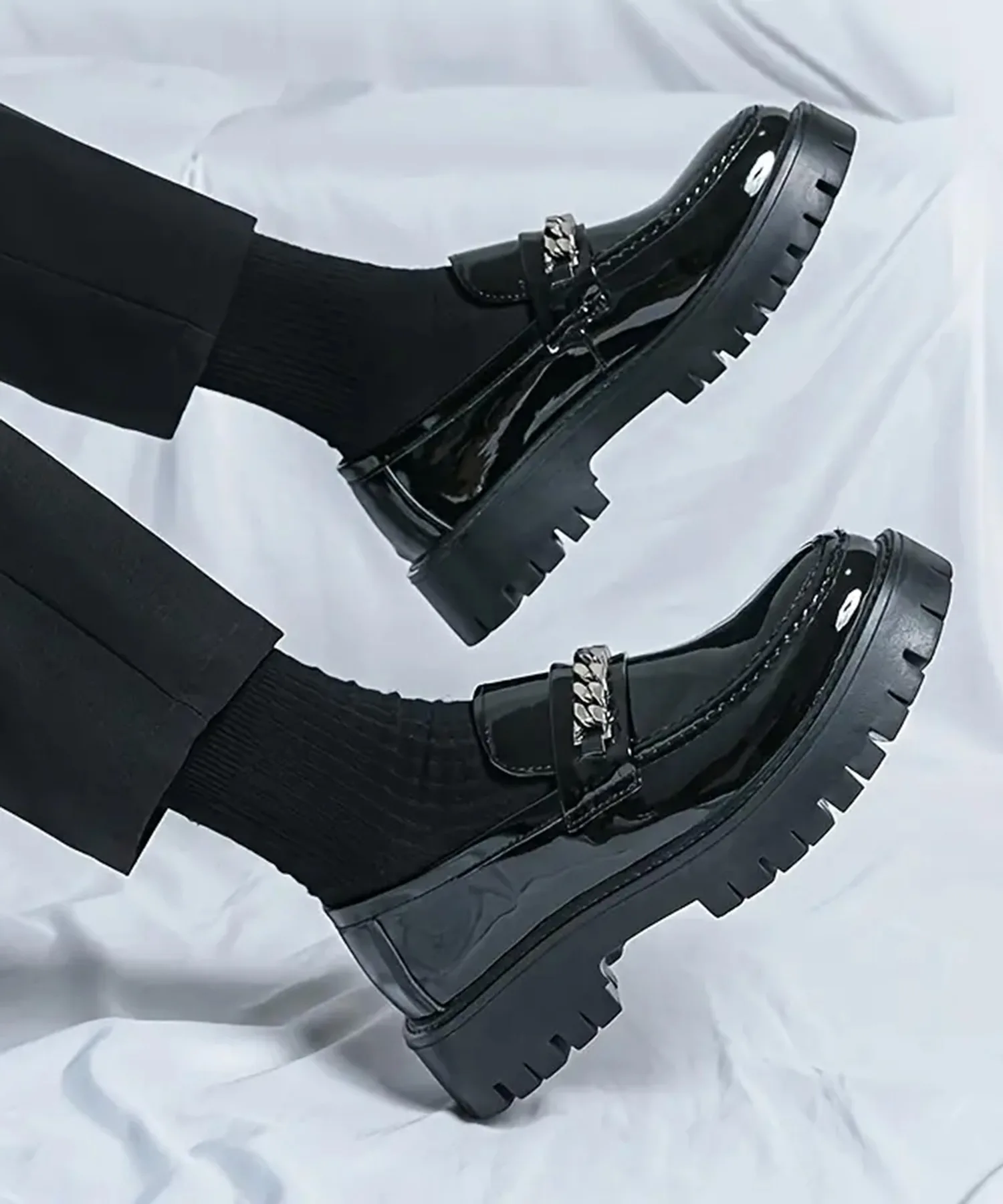 Мужские лоферы на платформе 3-11E82 CALIFORNIA OUTFITTERS черные — фото 2