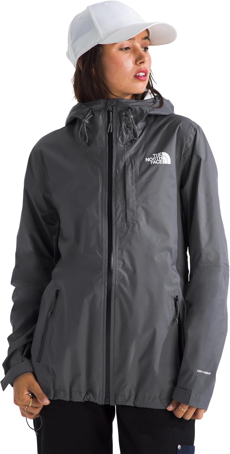 

THE NORTH FACE Женская куртка-дождевик Alta Vista с трехсекционным капюшоном и регулируемой шнуровкой, водонепроницаемый, дышащий, Smoked Pearl