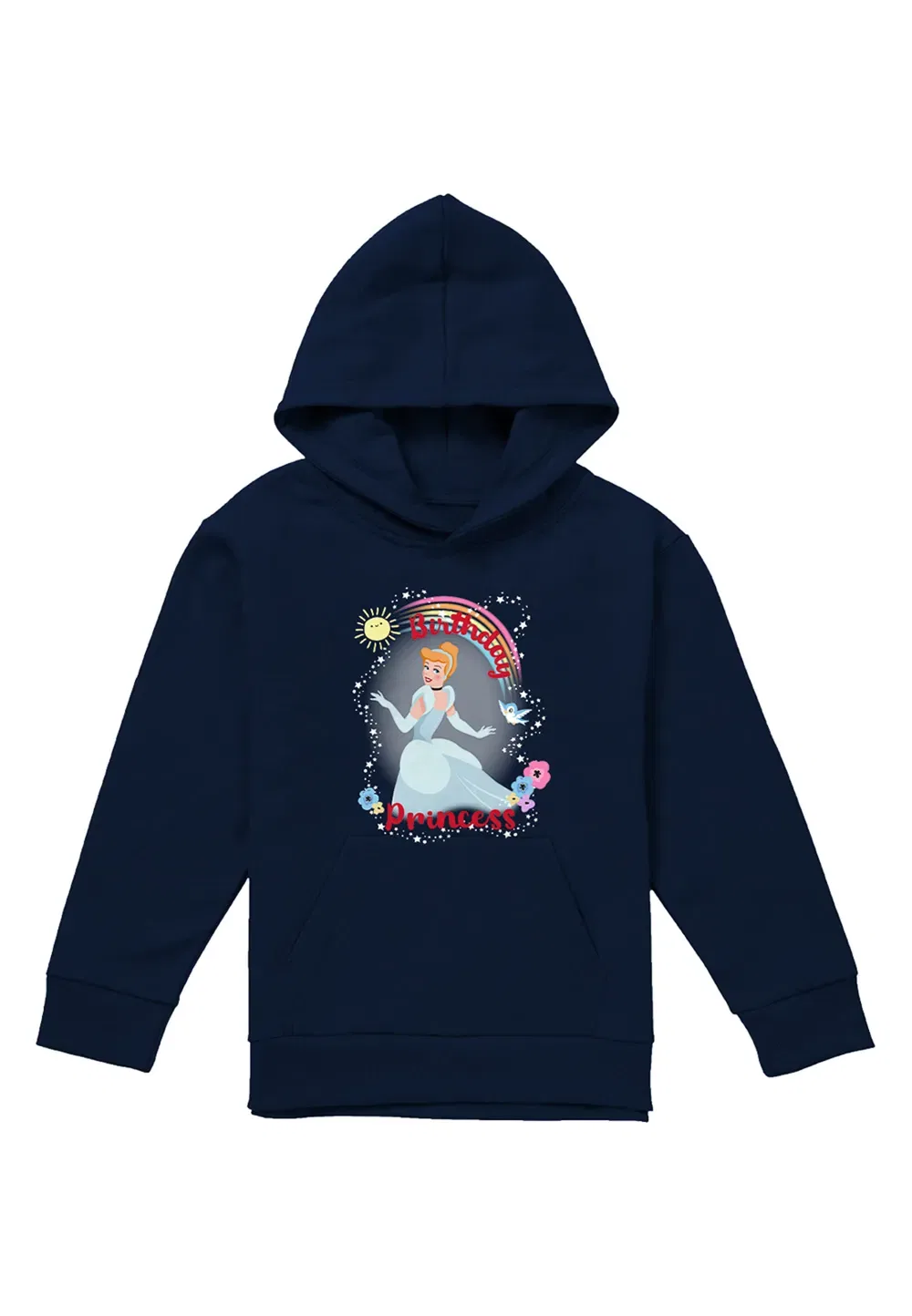 Детская худи Cinderella Birthday Princess, Disney, темно-синий