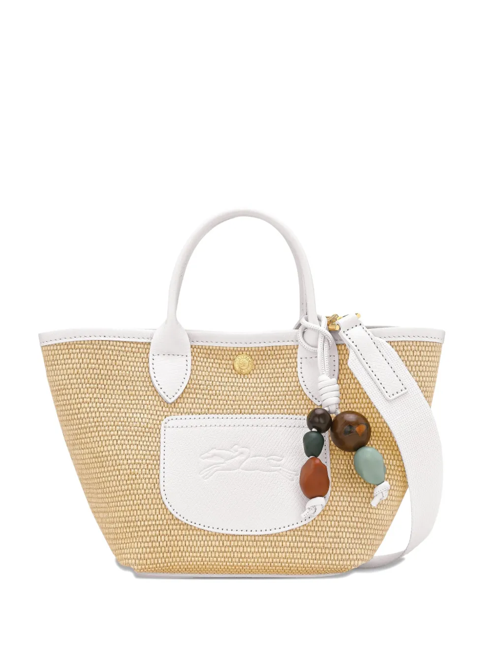

Сумка-шоппер Le Pilage из плетеной соломы Longchamp, белый