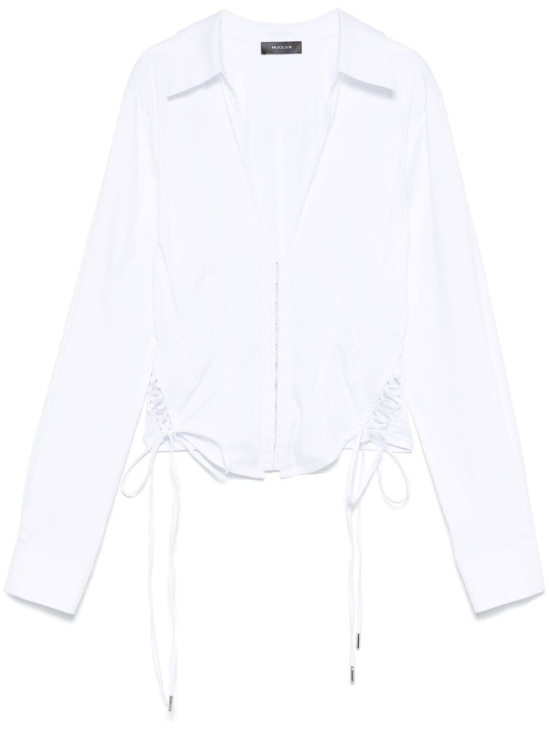 

Корсетная поплиновая рубашка Mugler, белый